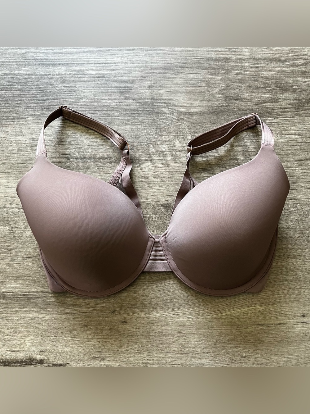 Le Mystère Womens Second Skin Back Smoother Tshirt Bra - 34G - Taupe - 4037389
